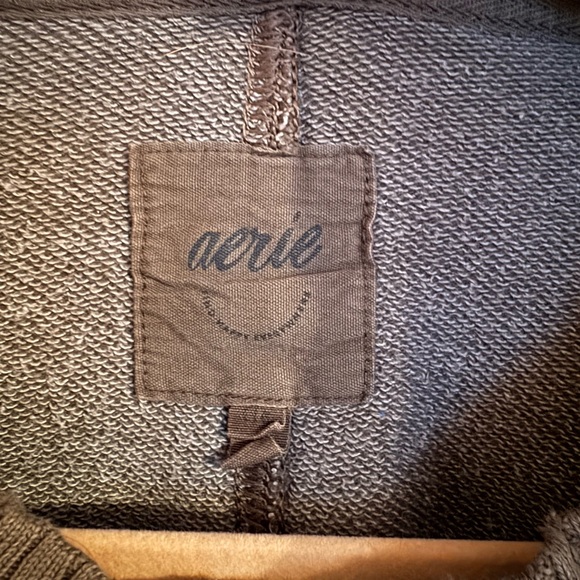 Aerie Down To Earth Oversized Sweatshirt - Festive Olive - Large - Picture 4 of 9